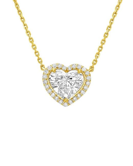 Diana M Metallic 14K 5.00 Ct. Tw. Lab-Grown Diamond Solitaire Pendant