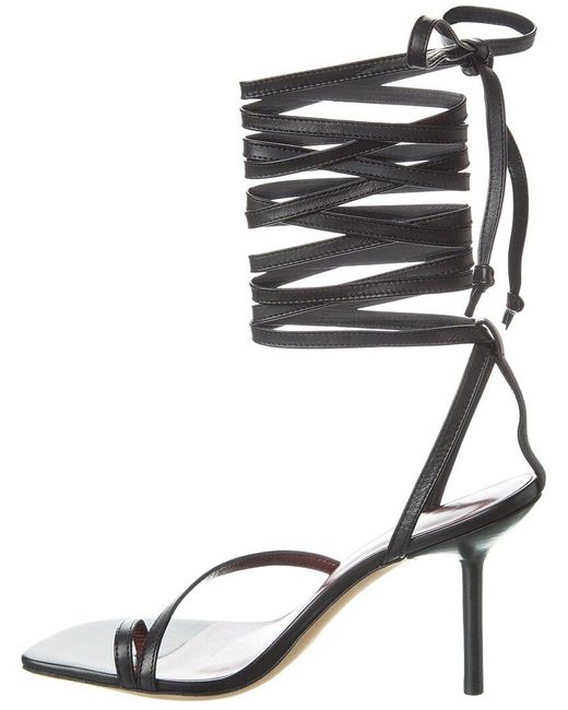 Staud Black Nicola Leather Gladiator Sandal