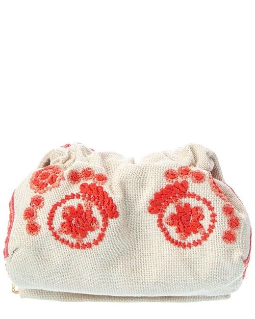 Fendi Red Mamma Baguette Nano Canvas Shoulder Bag