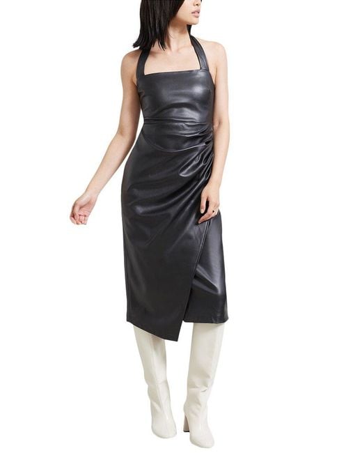 MODERN CITIZEN Black Lenu Square Neck Halter Top