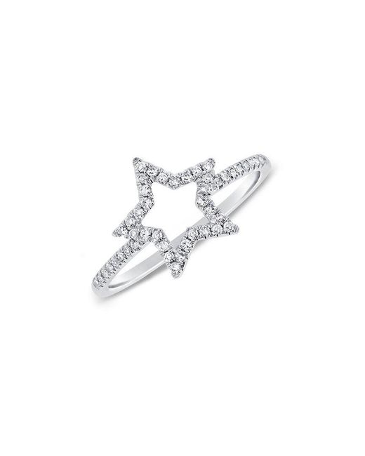Sabrina Designs White 14K 0.15 Ct. Tw. Diamond Star Ring