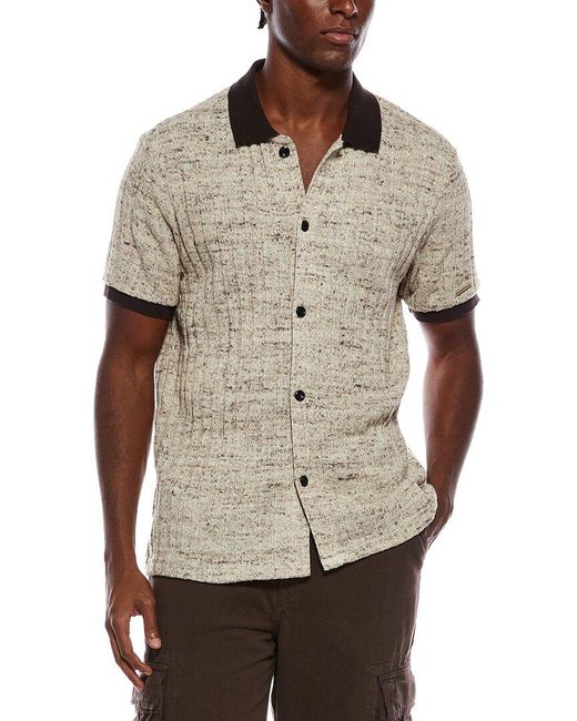 Karl Lagerfeld Natural Flat Rib Knit Shirt for men