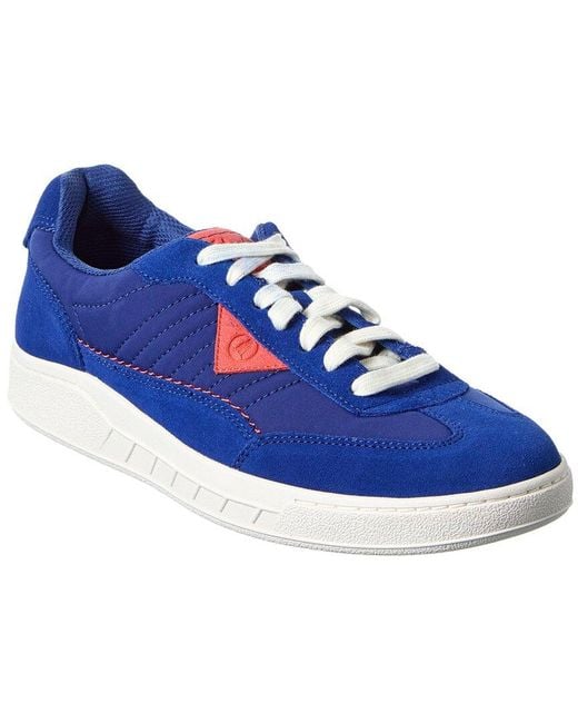 Clarks Blue Craftrally Ace Suede Sneaker for men