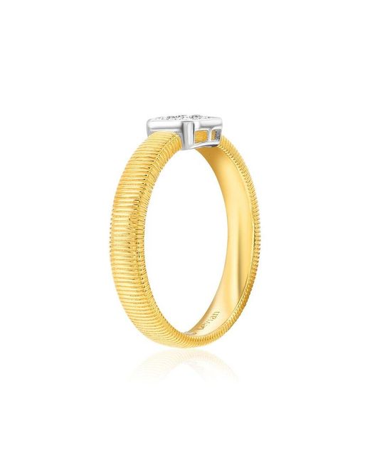 Suzy Levian CZ Jewelry Metallic Suzy Levian Golden Helix Cz Ring