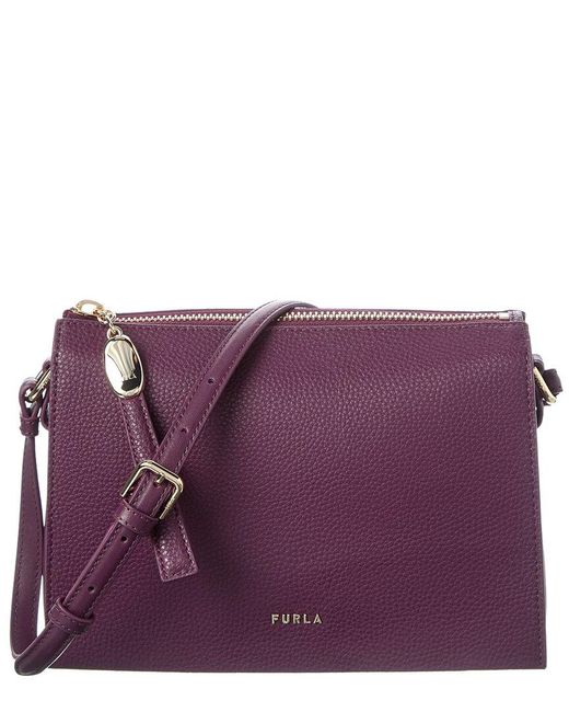 Furla Purple Ofelia Leather Crossbody