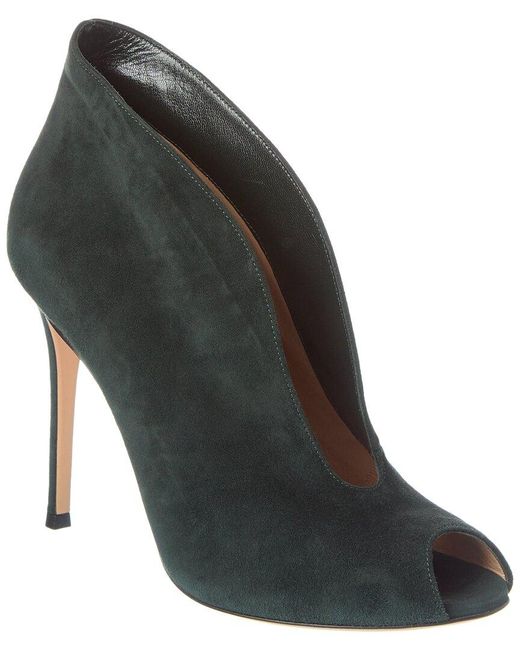 Gianvito Rossi Black Vamp 150 Suede Bootie