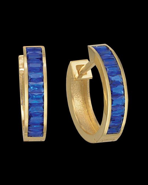 Italian Gold Over Silver Black 18K 0.60 Ct. Tw. Topaz Earrings
