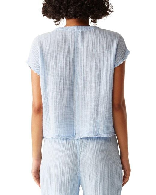 Michael Stars Blue Evie Relaxed Top