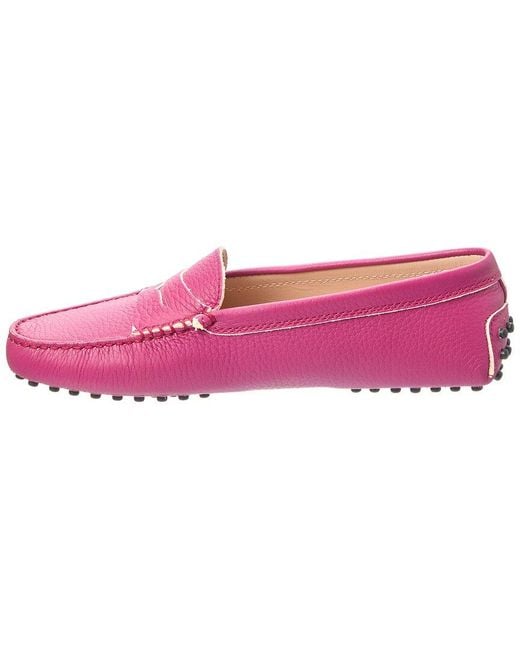 Tod's Pink Gommino Leather Loafer