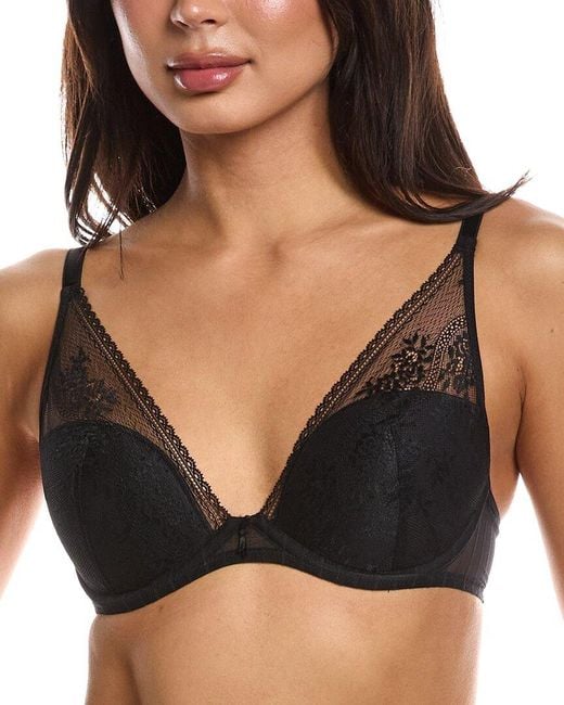 Passionata Black Maddie Plunge T-Shirt Lace Bra