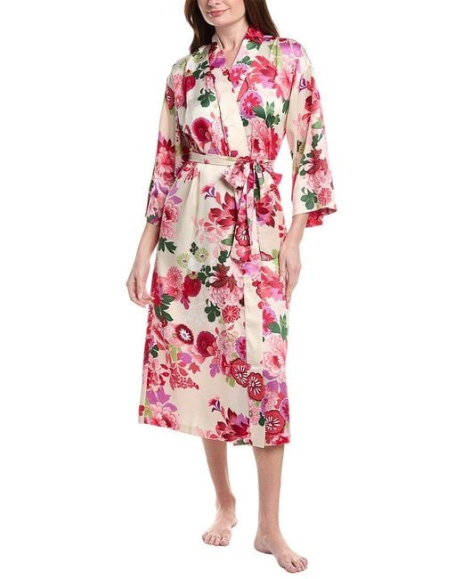 Natori Red Sofia Matte Satin Robe