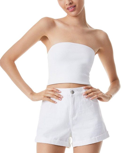 Alice + Olivia Alice + Olivia Alison Tube Top Sweater in White | Lyst Canada