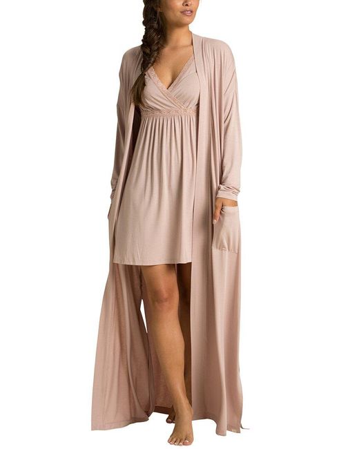 Barefoot Dreams Natural Luxe Milk Jersey Duster Robe
