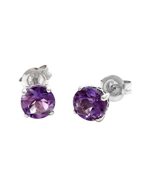 Gemstones Purple 1.51 Ct. Tw. Amethyst 14K Earrings