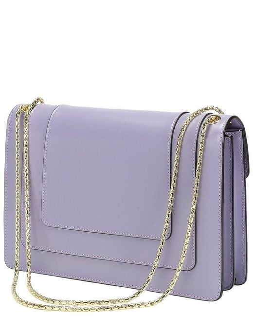 Tiffany & Fred Paris Purple Smooth Leather Foldover Crossbody