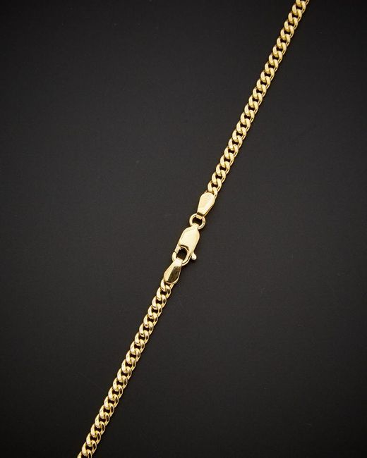 Italian Gold Black 14k Miami Cuban Link Necklace