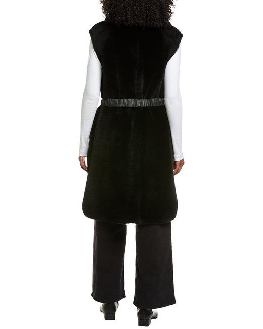 Bogner Black Palma Reversible Shearling Vest