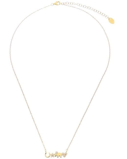 Argento Vivo Metallic Vermeil Cz All Luck Necklace