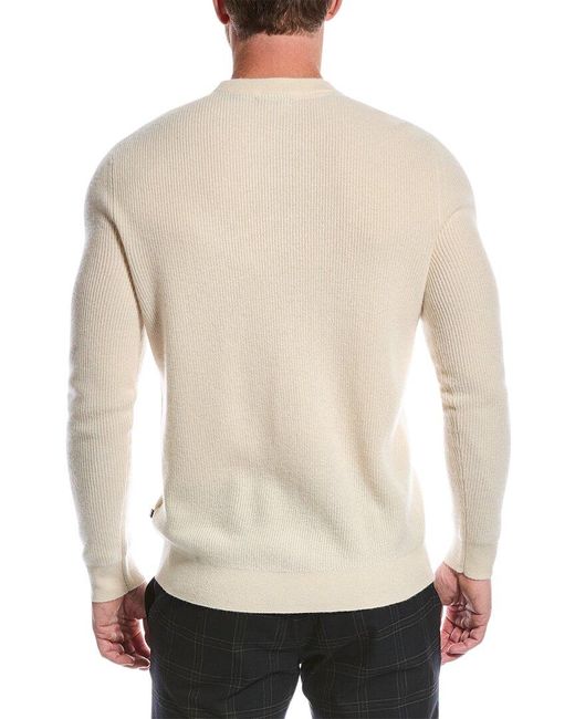 Ted Baker White Steall Cashmere Crewneck Sweater for men