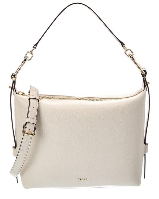 Furla Natural Tonie Leather Hobo