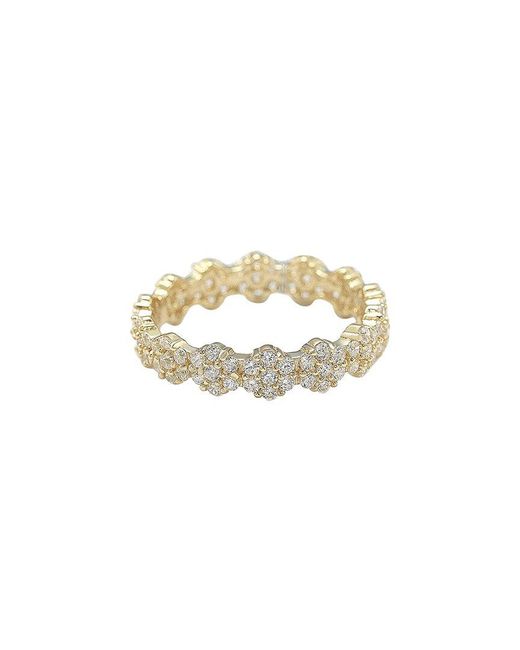 Suzy Levian CZ Jewelry Metallic Suzy Levian Silver Cz Stackable Ring