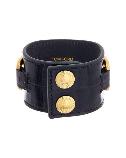Tom Ford Blue Leather Bracelet