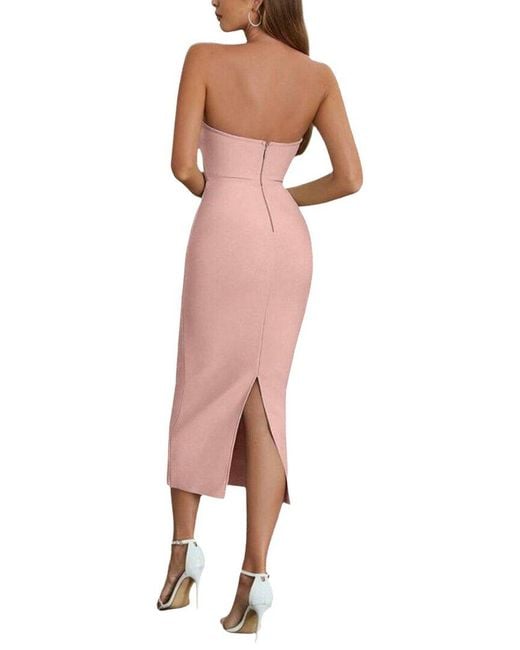 BELLA DESERT Pink Midi Dress