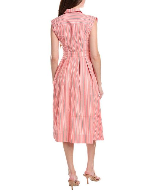 Sam Edelman Pink Striped Belted Maxi Dress