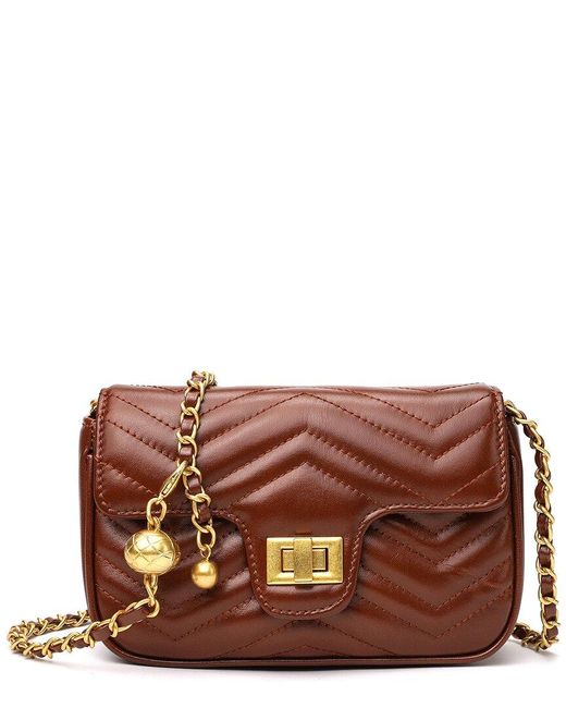 Tiffany & Fred Smooth Woven Leather Top-Handle Crossbody/Shoulder