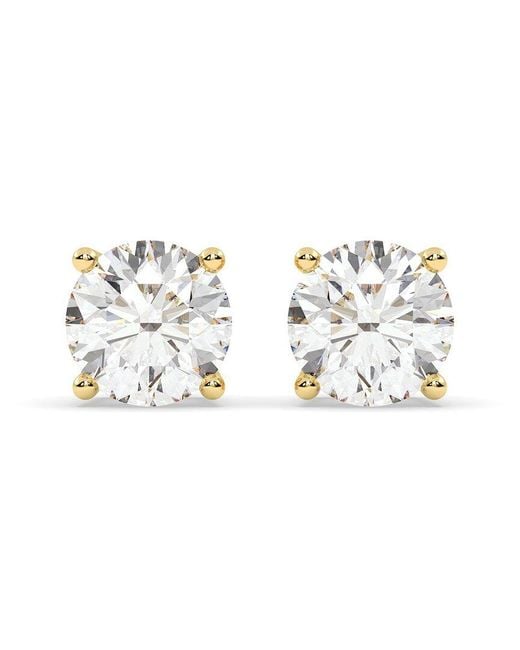 Lab Grown Diamonds Metallic 14K 6.00 Ct. Tw. Lab-Grown Diamond Earrings