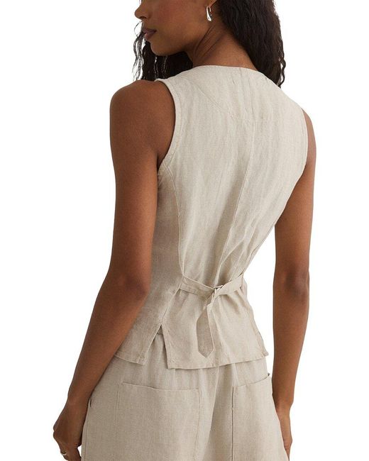 Bella Dahl Multicolor Scoop Neck Linen Vest