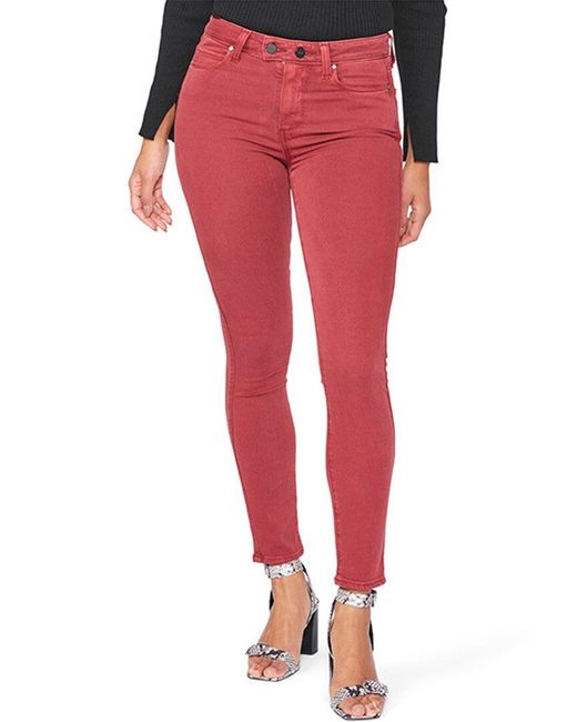 PAIGE Red Hoxton Ankle Jean