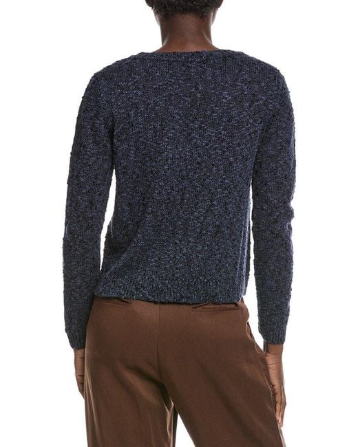 Lafayette 148 New York Blue Textured Cardigan