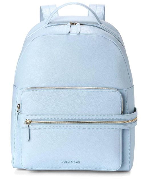 Cole Haan Davis Leather Backpack in Blue | Lyst