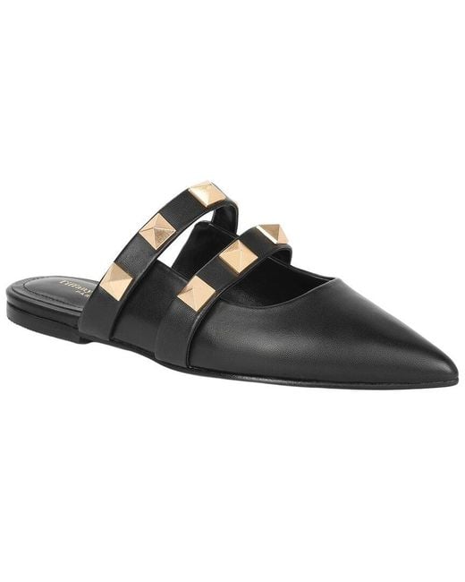 Tiffany & Fred Paris Black Leather Flat