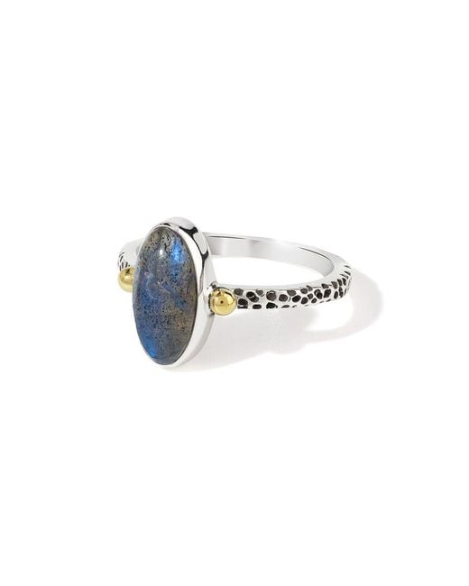 TIRAMISU Blue 2.10 Ct. Tw. Labradorite Statement Ring