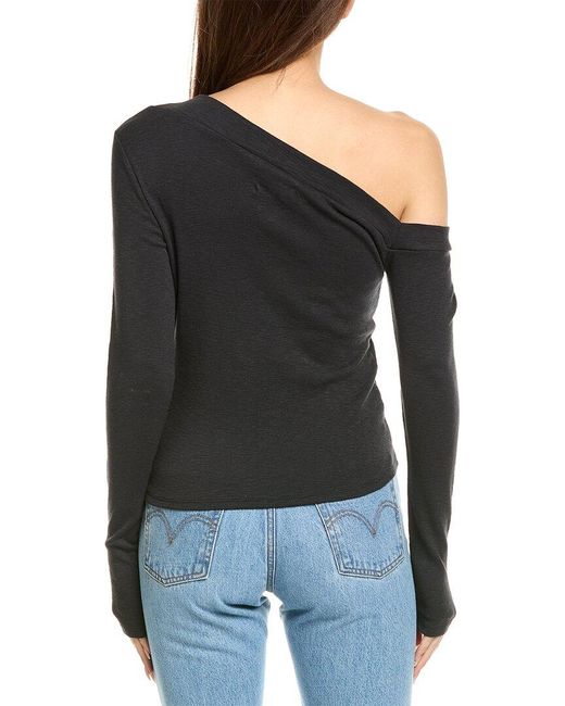 Chaser Brand Black Rib Jersey Nicola Top