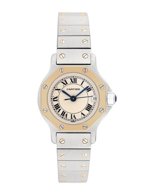 Cartier Metallic Santos Octagon Watch, Circa 2000S (Authentic Pre-Owned)