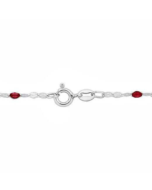 Italian Silver Natural Station Necklace