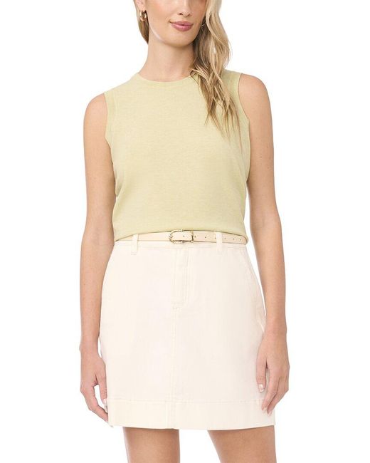 Vince Camuto Natural Linen & Wool-Blend Shell Tank