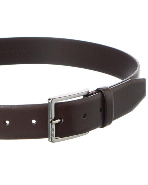 Boss Brown Erman-L Leather Belt for men