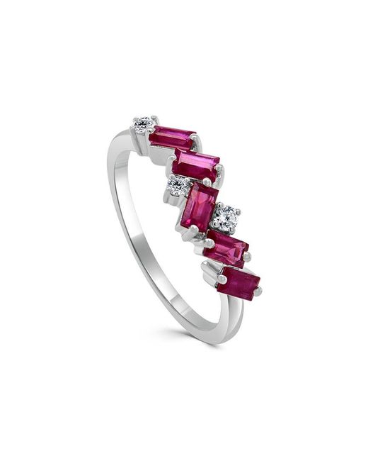 Sabrina Designs Pink 14k 1.05 Ct. Tw. Diamond & Ruby Cocktail Ring