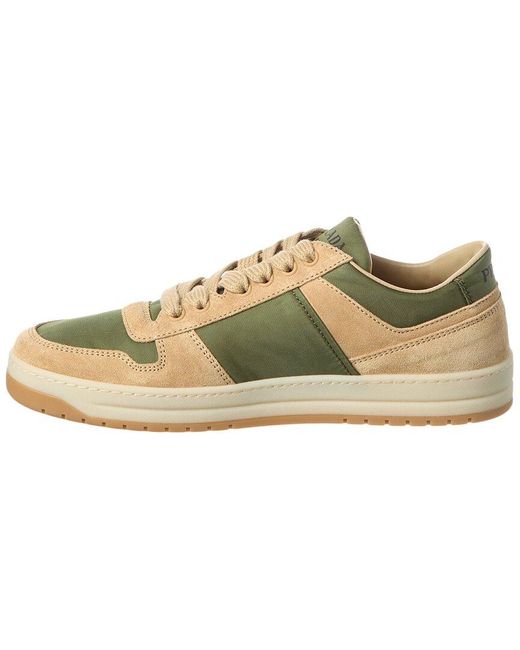 Prada suede and nylon sneakers hotsell