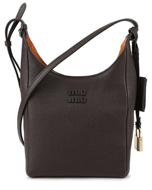 Miu Miu Black Leather Bucket Bag (Authentic Pre-Loved)