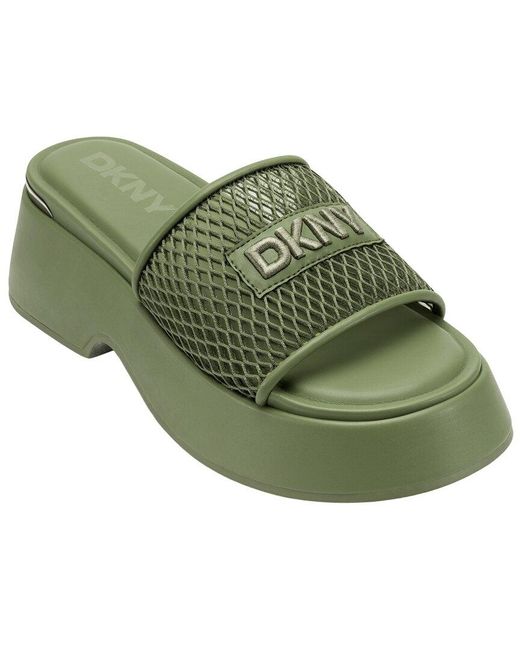 DKNY Green Iredell Peep Toe Platform Mule