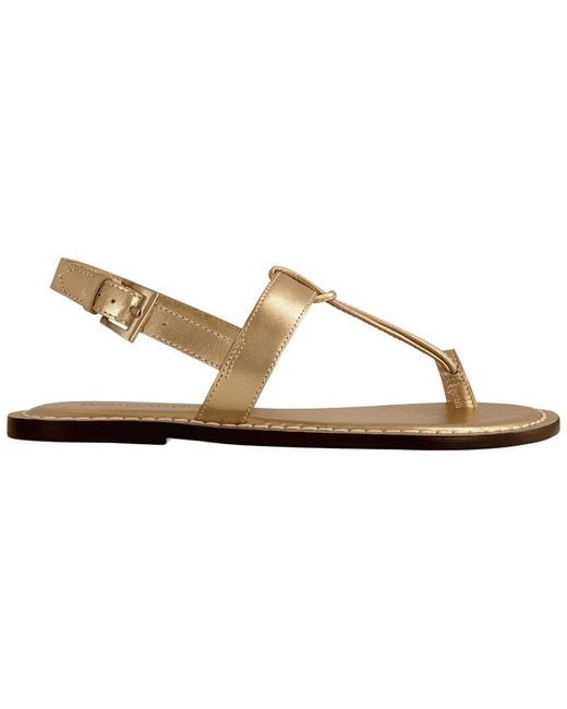 Bernardo Metallic Maverick 2 Leather Flat Toe Ring Sandal