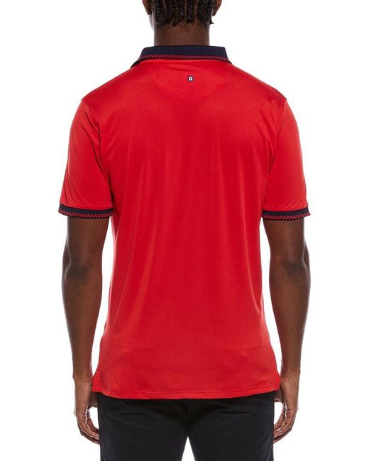 Ben Sherman Red Air Pique Sports Fit Polo Shirt for men
