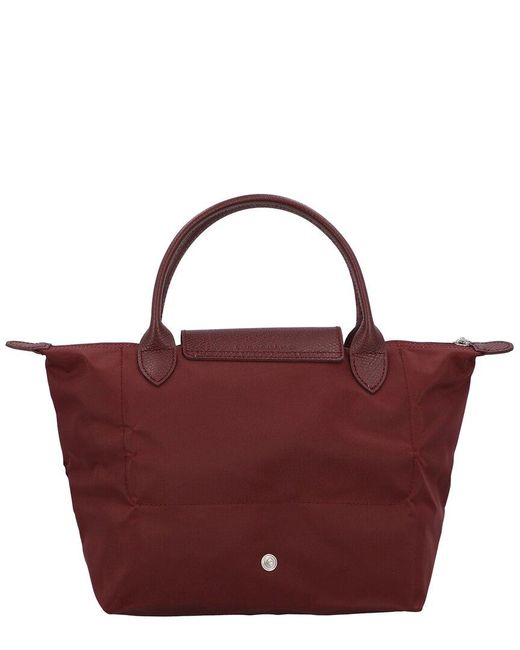Longchamp Red Le Pliage One Small Canvas Handbag