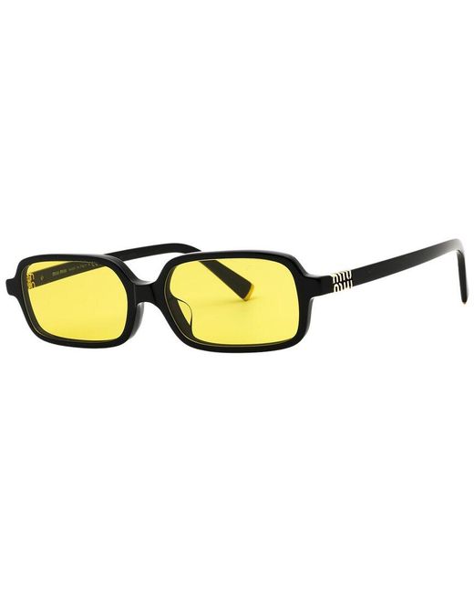 Miu Miu Yellow 0Mu 11Zsf 52Mm Sunglasses