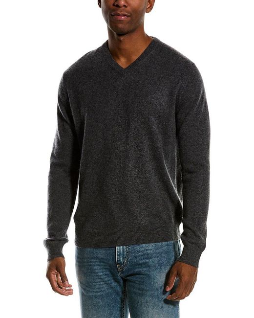 Magaschoni Black Tipped Cashmere Sweater for men